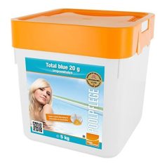   Steinbach Aquacorrect Total Blue 3in1 Klórtabletta 5kg (20g Tabletták) - Többfunkciós Medencefertőtlenítő Algásodásgátlóval és Pelyhesítő Hatással, Kristálytiszta Vízhez