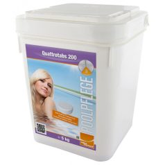   Steinbach Aquacorrect Quattrotabs 200 4in1 Medence Fertőtlenítő Tabletta 200g - 5kg Kiszerelés, Algaölő, Pelyhesítő és pH-Stabilizáló Hatással