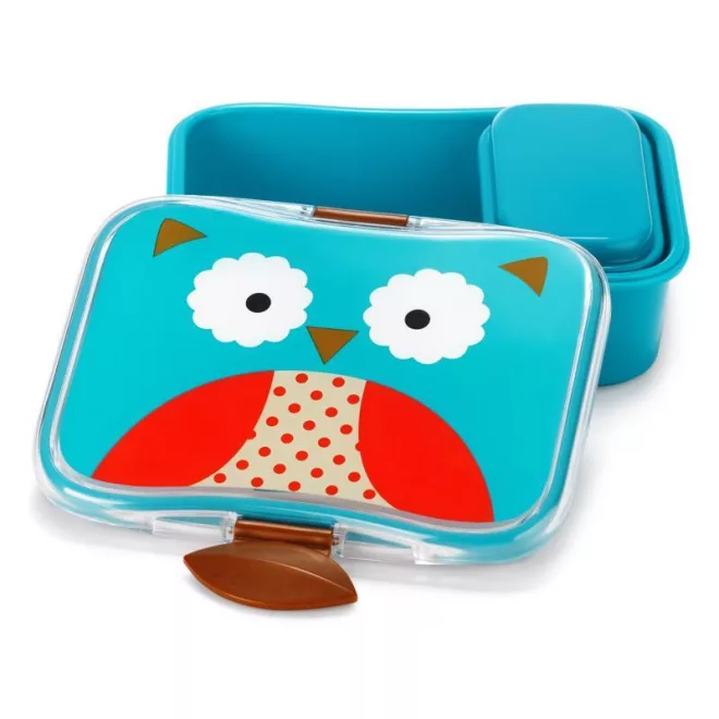 Skip Hop Zoo Tízórai Doboz 700ml Bagoly Mintával 3 Éves Kortól - Szivárgásbiztos, Strapabíró Ételtartó Iskolába és Utazáshoz