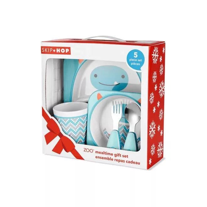 Skip Hop Zoo Winter Yeti Melamin Étkezési Ajándékszett 6 Hónapos Kortól - Kedves Mintás Étkezőkészlet