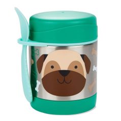   Skip Hop Zoo Ételtermosz Kanállal és Villával Mopsz Mintás 325ml - Rozsdamentes Acél, Duplafalú, BPA-mentes Ételtároló 3 Éves Kortól