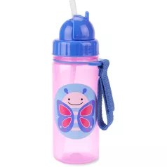   Skip Hop Zoo Pillangó Szívószálas Pohár - BPA-, PVC- és Ftalátmentes Itatópohár 12 Hónapos Kortól