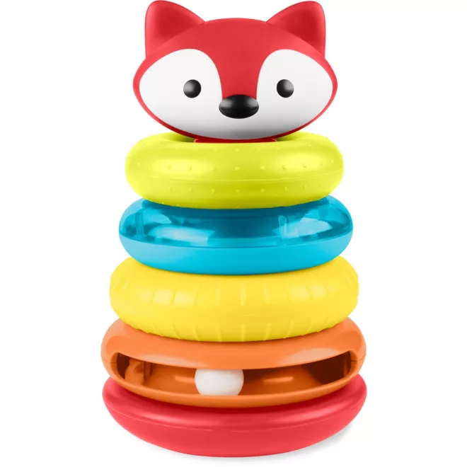 Skip Hop Explore & More Készségfejlesztő Piramis Játék Róka 6 Hónapos Kortól - Rakosgató, Színes Fejlesztő Játék a Finommotorika és Szenzoros Készségek Fejlesztésére