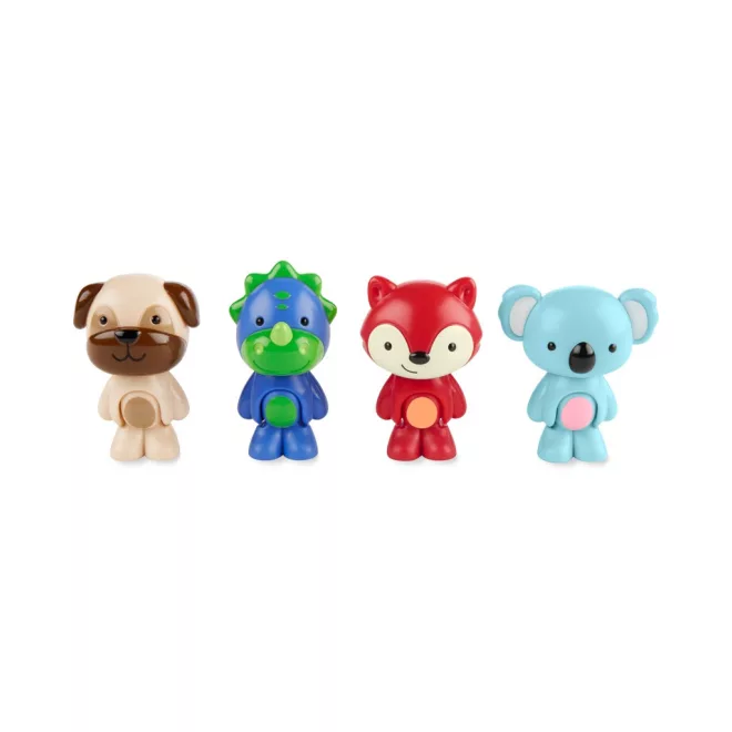 Skip Hop Zoo Figurák Szett 4 Darabos 2 Éves Kortól - Aranyos Állatfigurák Szerepjátékhoz, Képzelőerő és Finommotorika Fejlesztésére
