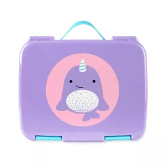   Skip Hop Zoo Bento Ebéddoboz Narvál Mintával 3 Éves Kortól - Szivárgásbiztos Rekeszekkel, Praktikus Iskolai és Utazós Ételtároló