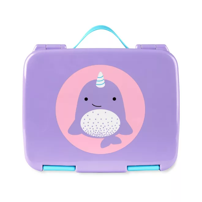 Skip Hop Zoo Bento Ebéddoboz Narvál Mintával 3 Éves Kortól - Szivárgásbiztos Rekeszekkel, Praktikus Iskolai és Utazós Ételtároló