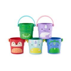  Skip Hop Zoo Fürdőjáték Stack & Pour Vízi Vödör Szett 5db 9 Hónapos Kortól