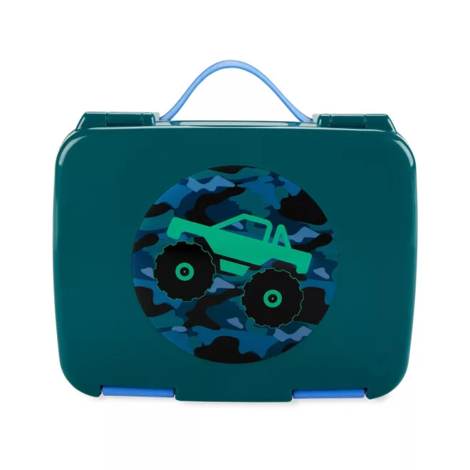 Skip Hop Spark Style Bento Ebéd Doboz Monster Truck Mintával 3 Éves Kortól - Szivárgásbiztos Rekeszekkel, Praktikus Iskolai és Utazós Ételtároló
