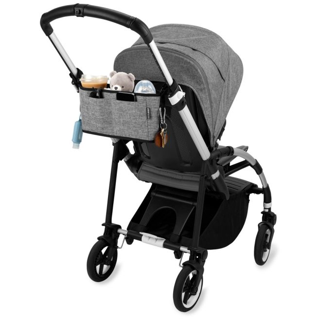 Skip Hop Grab & Go Babakocsi Szervező Ultra Szürke Melange - Univerzális, Pohártartós és Praktikus Tároló Kiegészítő