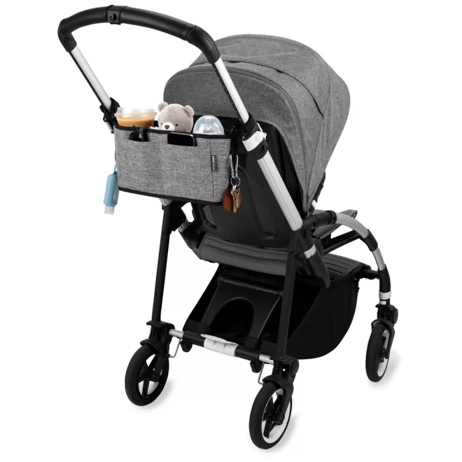 Skip Hop Grab & Go Babakocsi Szervező Ultra Szürke Melange - Univerzális, Pohártartós és Praktikus Tároló Kiegészítő