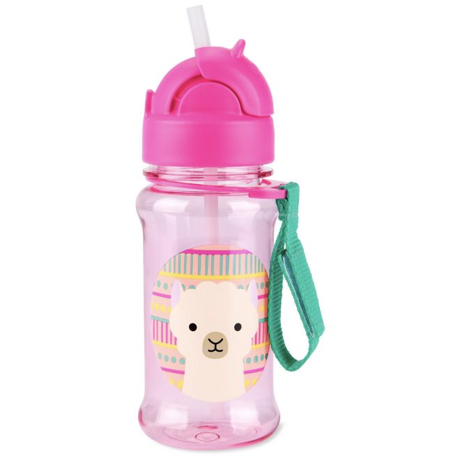 Skip Hop Zoo Láma Tritán Szívószálas Kulacs 355ml - Tartós, Szivárgásmentes és BPA-mentes Itatópohár 12 Hónapos Kortól