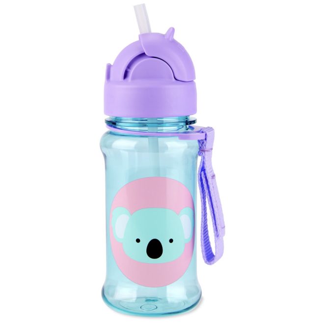 Skip Hop Zoo Koala Tritán Szívószálas Kulacs 355ml - Tartós, Szivárgásmentes és BPA-mentes Itatópohár 12 Hónapos Kortól