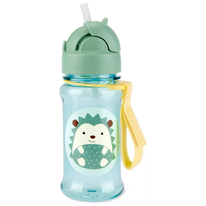 Skip Hop Zoo Sün Tritán Szívószálas Kulacs 355ml - Tartós, Szivárgásmentes és BPA-mentes Itatópohár 12 Hónapos Kortól