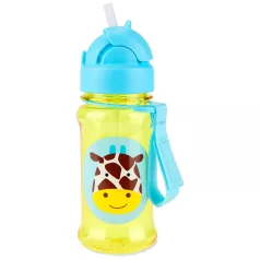   Skip Hop Zoo Zsiráf Tritán Szívószálas Kulacs 355ml - Tartós, Szivárgásmentes és BPA-mentes Itatópohár 12 Hónapos Kortól