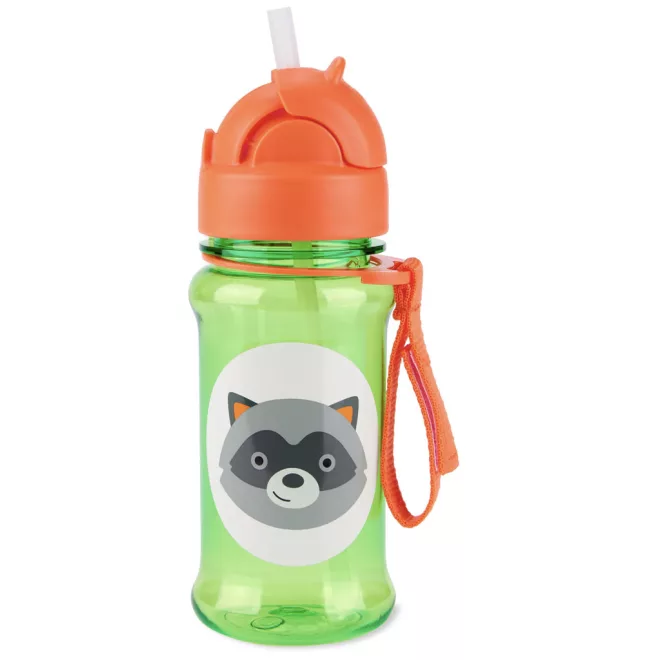 Skip Hop Zoo Mosómedve Tritán Szívószálas Kulacs 355ml - Tartós, Szivárgásmentes és BPA-mentes Itatópohár 12 Hónapos Kortól