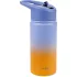 Skip Hop Ombré Kék Rozsdamentes Acél Szívószálas Palack 450ml - Tartós Kulacs Óvodába és Utazáshoz