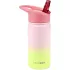 Skip Hop Ombré Rózsaszín Rozsdamentes Acél Szívószálas Palack 450ml - Strapabíró Ivópalack Gyerekeknek