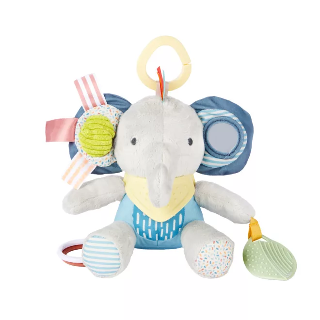 Skip Hop Bandana Buddies Elefánt Aktív Játék Rágókával Újszülött Kortól, Szenzoros Fejlesztő Babajáték