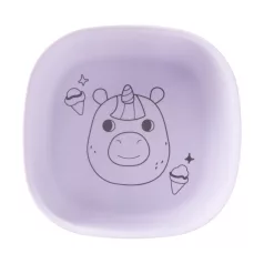   Skip Hop Besties Squad Purple Szilikon Tál 2 Éves Kortól, Stabil Étkezéshez és Könnyű Tisztításhoz