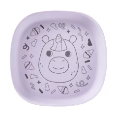   Skip Hop Besties Squad Purple Szilikon Tányér 2 Éves Kortól, Stabil Étkezéshez és Könnyű Tisztításhoz