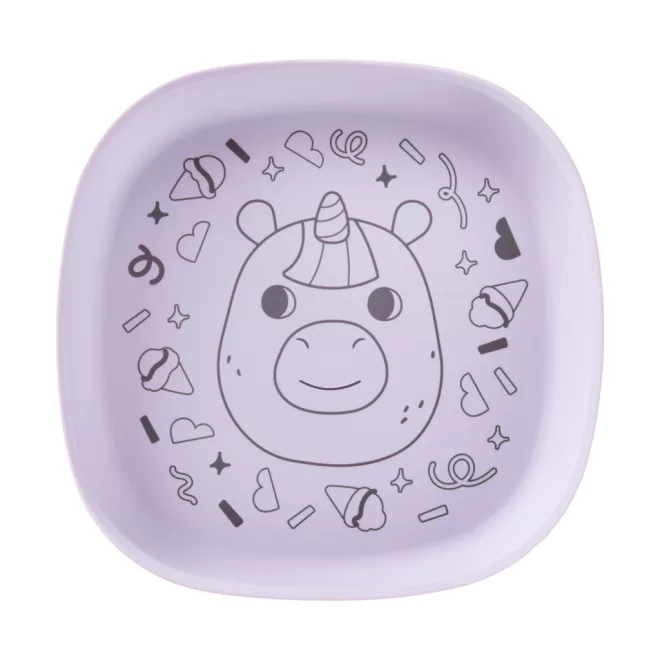 Skip Hop Besties Squad Purple Szilikon Tányér 2 Éves Kortól, Stabil Étkezéshez és Könnyű Tisztításhoz