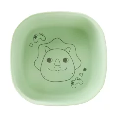   Skip Hop Besties Squad Green Szilikon Tál 2 Éves Kortól, Stabil Étkezéshez és Könnyű Tisztításhoz