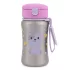 Skip Hop Besties Squad Cica Rozsdamentes Acél Itatópohár Szívószállal 350ml, BPA-Mentes Gyerek Kulacs 12 Hónapos Kortól