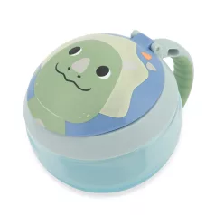 Skip Hop Besties Squad Dino Snack Tartó Gyerekeknek 12 Hónapos Kortól, Önálló Falatozáshoz, BPA-Mentes, Gyermekbarát Praktikus Kialakítással - NaturalBabyShop.hu termékkép