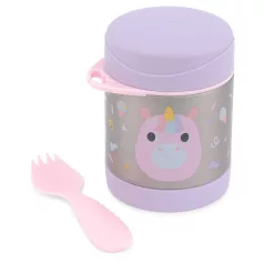   Skip Hop Besties Squad Unikornis Hőszigetelt Ételes Üveg 3 Éves Kortól, Melegen Tartó Ételtároló Óvodába és Kiránduláshoz