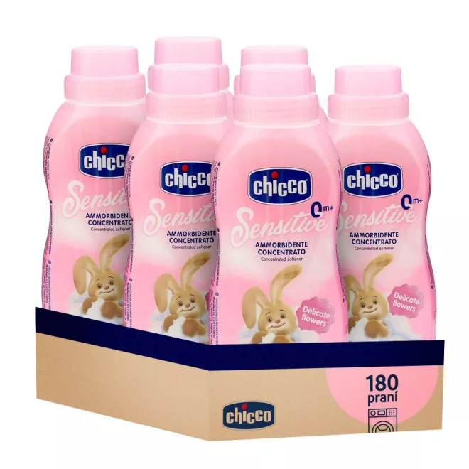 Chicco Öblítő Koncentrátum Virágölelés 6x750ml (6x30 mosás) - Puha Ruhák, Kímélő Ápolás és Virágos Illat