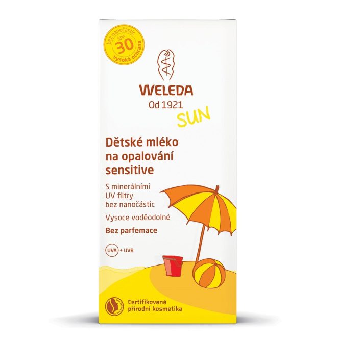 Weleda Gyermek Naptej SPF30 Sensitive 150ml - Illatmentes, Érzékeny Bőrre, Természetes UV Védelem