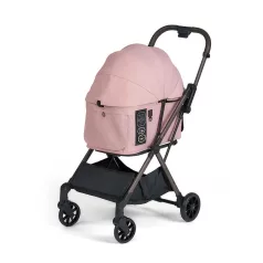   Fikago Kisállat Babakocsi Kutyáknak és Macskáknak FTG2 Mist Pink – Kényelmes Sétákhoz és Utazáshoz