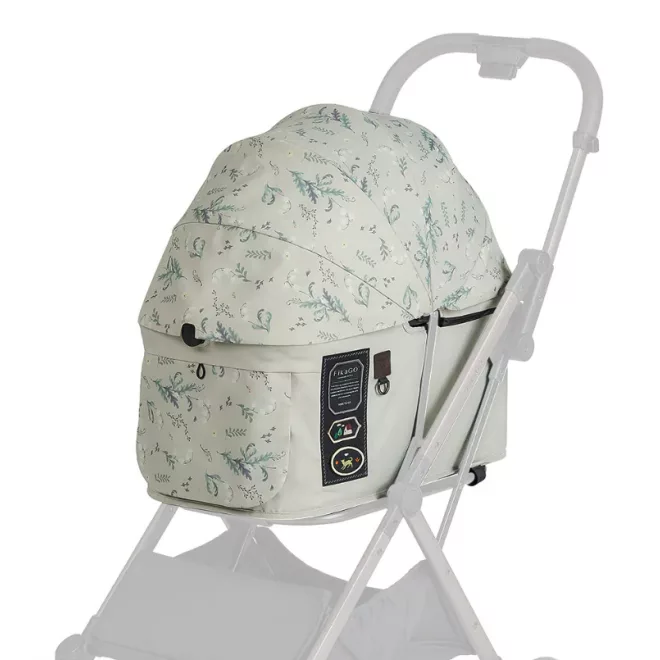 Fikago FTG2 Blossom Grove Kupola és Huzat Kisállat Babakocsihoz, Egyedi Megjelenéshez és Kényelmesebb Kisállat Sétákhoz - NaturalBabyShop.hu termékkép