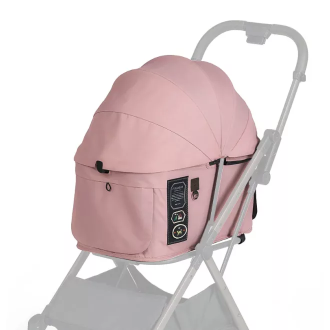 Fikago FTG2 Mist Pink Kupola és Huzat Kisállat Babakocsihoz, Egyedi Megjelenéshez és Kényelmesebb Kisállat Sétákhoz - NaturalBabyShop.hu termékkép