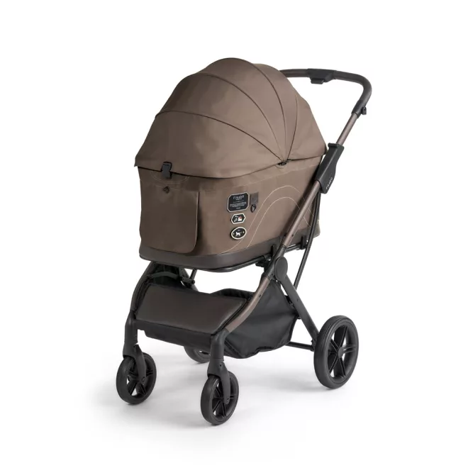 FikaGO Toggle Fika Brown Összecsukható Kisállat-Babakocsi Levehető Kabinnal, Kutyáknak és Macskáknak, 30kg-ig