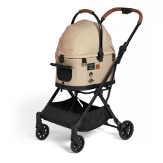 Fikago Flytta Hygge Beige Kisállat Babakocsi Kutyáknak és Macskáknak, Kényelmes Sétákhoz, Utazáshoz és Biztonságos Kisállat Szállításhoz - NaturalBabyShop.hu termékkép