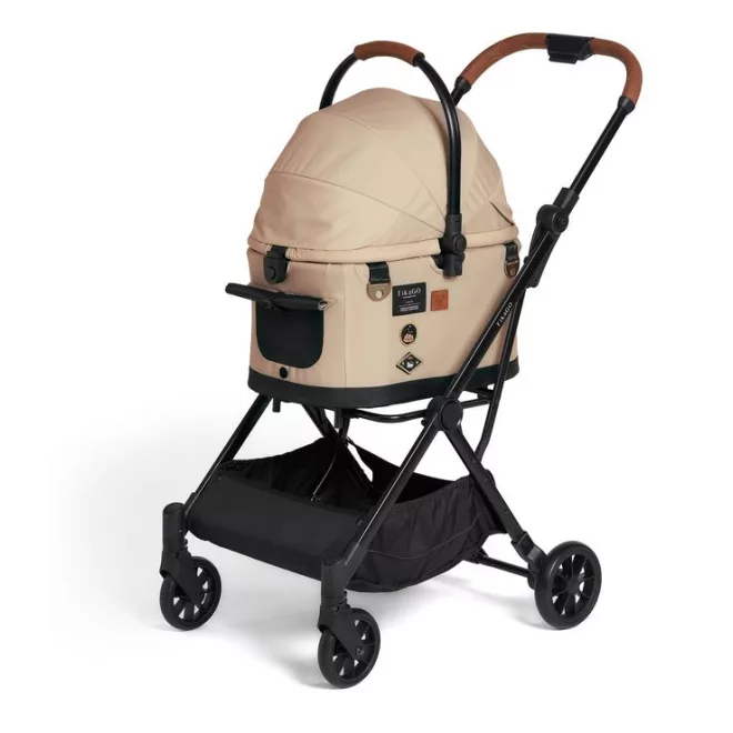 Fikago Flytta Hygge Beige Kisállat Babakocsi Kutyáknak és Macskáknak, Kényelmes Sétákhoz, Utazáshoz és Biztonságos Kisállat Szállításhoz - NaturalBabyShop.hu termékkép