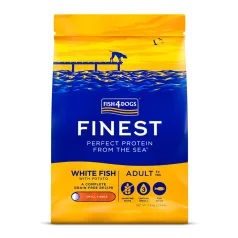   Fish4Dogs Finest Fehér Hal Burgonyával Kis Szemcsés Száraz Kutyatáp Felnőtt Kutyáknak 1,5kg, Teljes Értékű Halas Receptúra