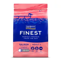   Fish4Dogs Finest Lazac Burgonyával Kis Szemcsés Száraz Kutyatáp Felnőtt Kutyáknak 1,5kg, Teljes Értékű Halas Receptúra