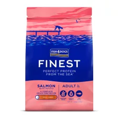   Fish4Dogs Finest Lazac Burgonyával Nagy Szemcsés Száraz Kutyatáp Felnőtt Kutyáknak 1,5kg, Teljes Értékű Halas Receptúra