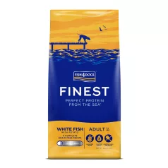   Fish4Dogs Finest Fehér Hal Burgonyával Nagy Szemcsés Száraz Kutyatáp Felnőtt Kutyáknak 6kg, Teljes Értékű Halas Receptúra