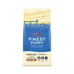   Fish4Dogs Finest Fehér Hal Burgonyával Kis Szemcsés Kölyökkutya Száraz Táp 6kg, Halas Receptúra 2 Hónapos Kortól