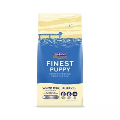   Fish4Dogs Finest Fehér Hal Burgonyával Nagy Szemcsés Kölyökkutya Száraz Táp 6kg, Halas Receptúra 2 Hónapos Kortól