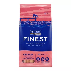  Fish4Dogs Kis Szemcseméretű Száraztáp Felnőtt Kutyáknak Finest Salmon & Potato 12kg, 1 Éves Kortól