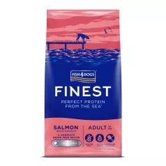   Fish4Dogs Finest Lazac Burgonyával Nagy Szemcsés Száraz Kutyatáp Felnőtt Kutyáknak 12kg, Teljes Értékű Halas Receptúra