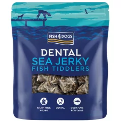   Fish4Dogs Tengeri Hal Dentális Jutalomfalat Kutyáknak Halacskák 115g, Gabonamentes Halas Rágcsálnivaló Fogápoláshoz