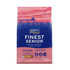   Fish4Dogs Kis Szemcseméretű Száraztáp Idős Kutyáknak Finest Salmon & Sweet Potato 1,5kg, 8 Éves Kortól