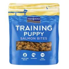   Fish4Dogs Kölyökkutya Kiképző Jutalomfalat Lazac 80g, Apró Halas Falatok Tanításhoz