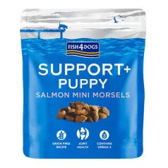   Fish4Dogs Kölyökkutya Ízületvédő Jutalomfalat Lazacdarabokkal 150g, Fejlődő Kutyák Jutalmazásához