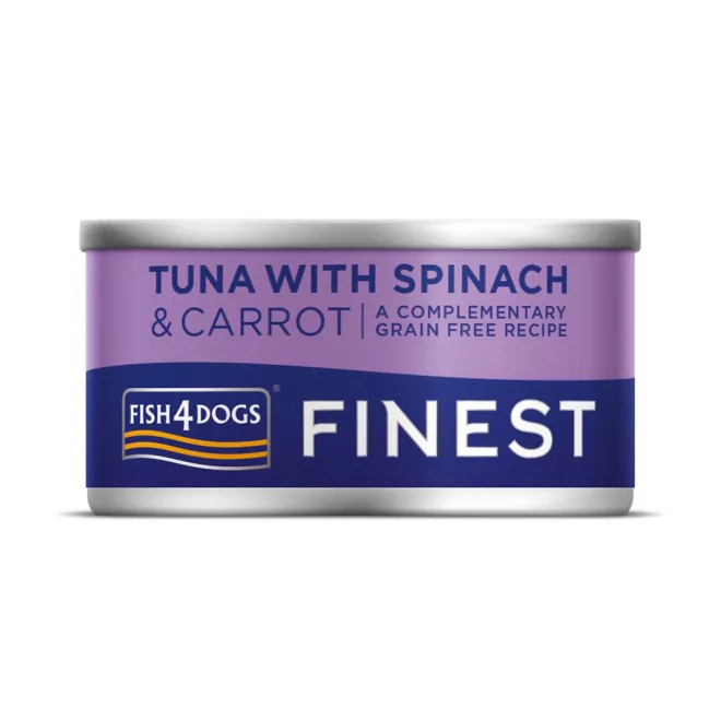 Fish4Dogs Finest Tuna, Carrot & Spinach Kutyakonzerv 85g